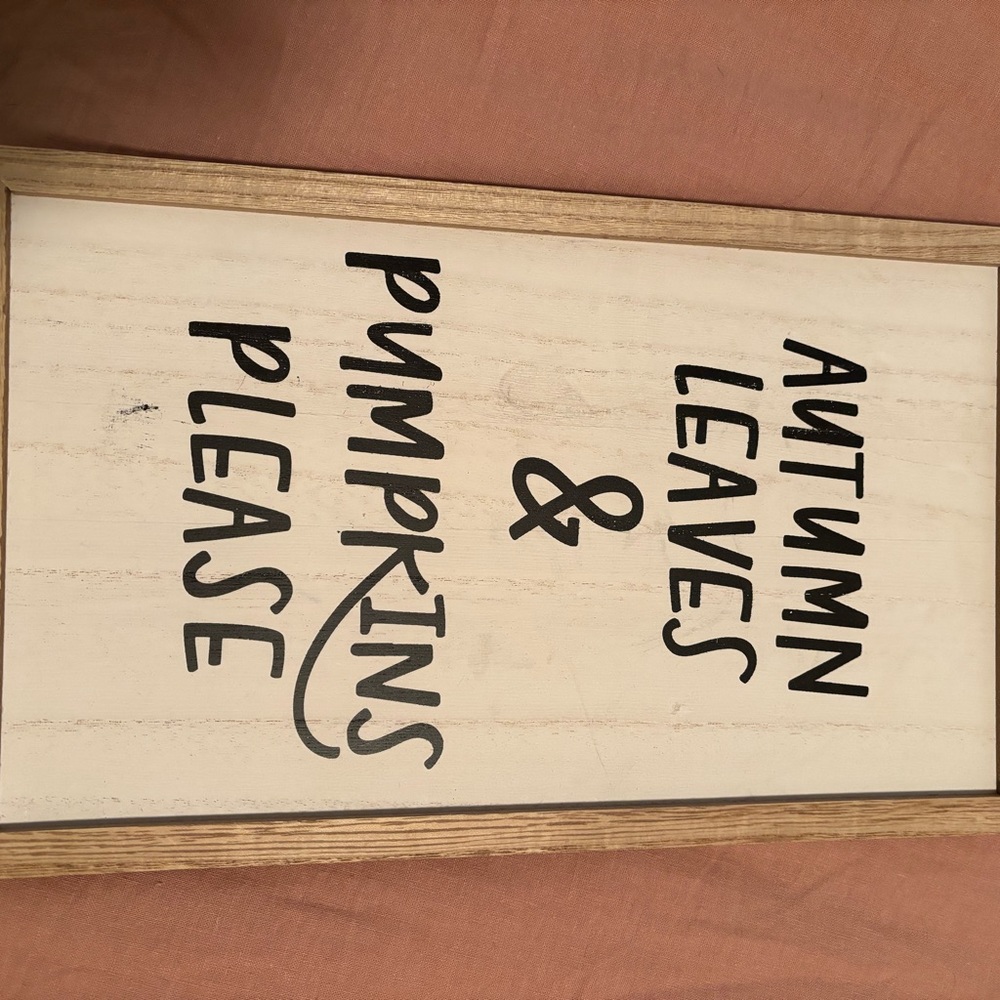 Fall decor sign